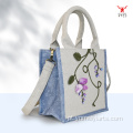 Bolsa crossbody portátil Jacaranda Design da Mei Yi Arts